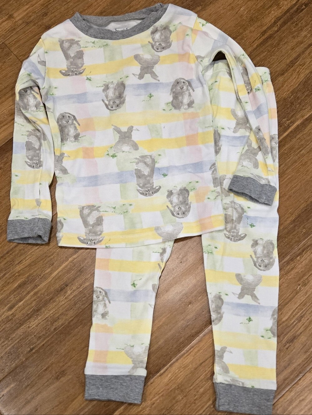 Burt's Bees Toddler Long Sleeve And Pants Unisex Bunny Pajama Set